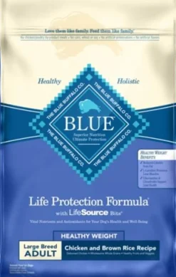 Blue Buffalo Life Protection Formula Adult Large-Breed Healthy Weight Chicken and Brown Rice Dry Dog Food - 30 Lbs
