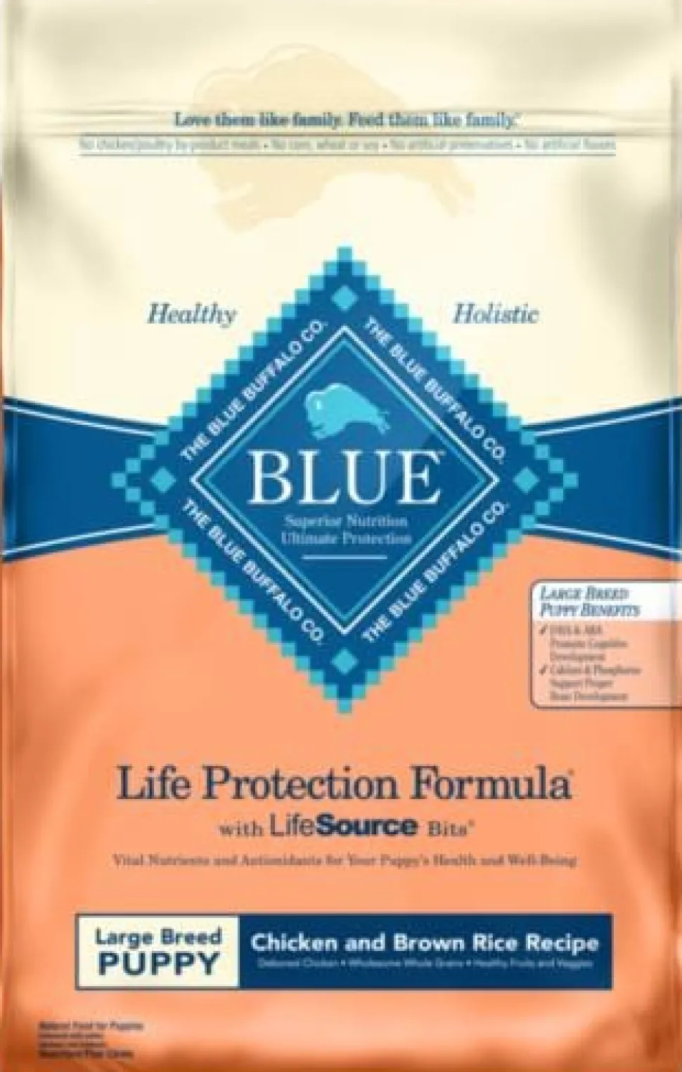 Blue Buffalo Life Protection Formula Puppy Large-Breed Natural Chicken and Brown Rice Dry Dog Food