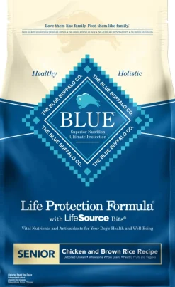 Blue Buffalo Life Protection Natural Chicken & Brown Rice Recipe Senior Dry Dog Food