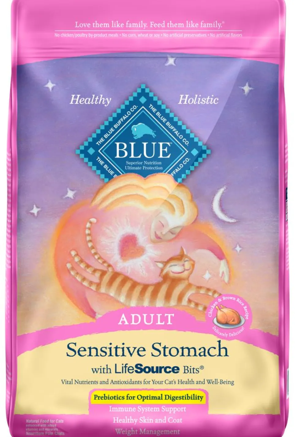 Blue Buffalo Sensitive Stomach Natural Chicken & Brown Rice Dry Cat Food