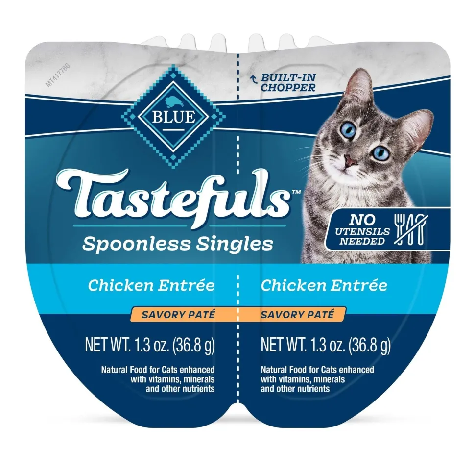 Blue Buffalo Tasteful Singles Chicken Wet Cat Food Trays - 2.6 Oz - Case of 10