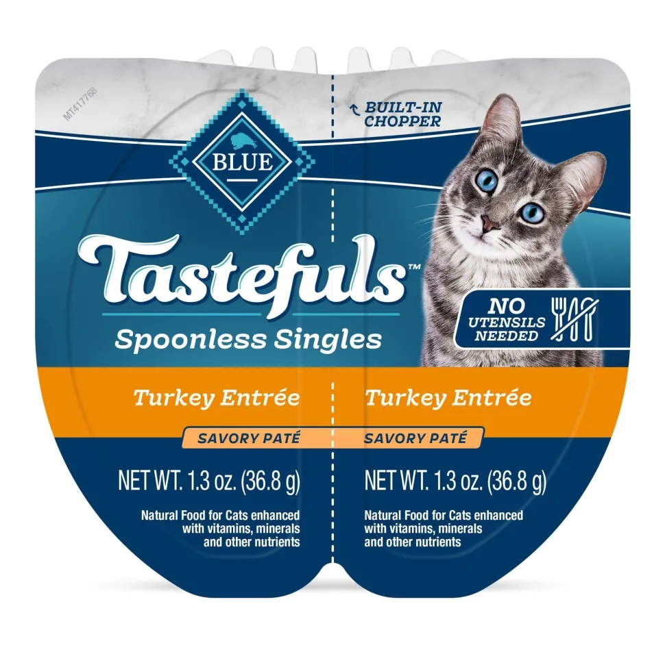 Blue Buffalo Tasteful Singles Turkey Wet Cat Food Trays - 2.6 Oz - Case of 10