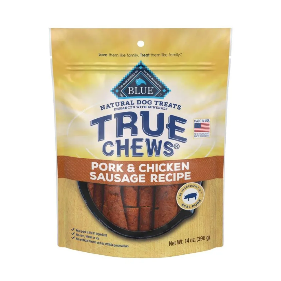 Blue Buffalo True Chews Premium Pork Chicken and Sausage Natural Dog Treats - 14 Oz