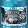 Blue Buffalo Wilderness Adult High-Protein Grain-Free Grilled Turkey and Chicken Canned Dog Food - 12.5 Oz - Case of 12