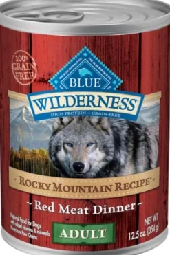 Blue Buffalo Wilderness Adult Grain-Free Rocky Mountain Red Meat Canned Dog Food - 12.5 Oz - Case of 12