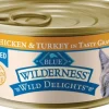 Blue Buffalo Wilderness Chicken and Turkey Canned Cat Food - 5.5 Oz - Case of 24