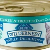 Blue Buffalo Wilderness Devine Delights Chicken and Trout Canned Cat Food - 5.5 Oz - Case of 24