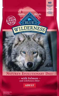 Blue Buffalo Wilderness Grain Free Natural Salmon Recipe Adult Dry Dog Food