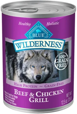 Blue Buffalo Wilderness Grain Free Beef & Chicken Canned Dog Food