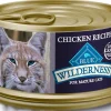 Blue Buffalo Wilderness Grain Free Chicken Recipe Canned Food For Mature Cats