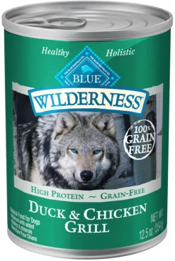Blue Buffalo Wilderness Grain Free Duck and Chicken Grill Canned Dog Food