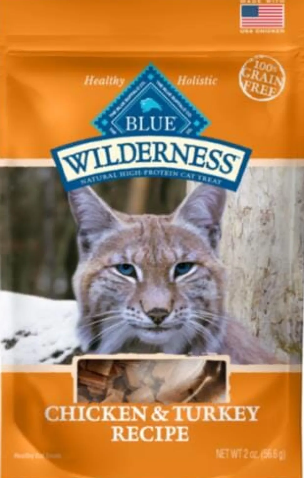 Blue Buffalo Wilderness Grain-Free Chicken and Turkey Soft Moist Cat Treats - 2 Oz