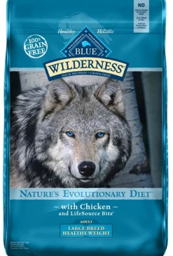 Blue Buffalo Wilderness Grain Free Healthy Weight High Protein Chicken Recipe Large Breed Adult Dry Dog Food