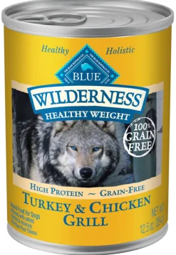 Blue Buffalo Wilderness Healthy Weight Grain Free Turkey & Chicken Grill Adult Canned Dog Food