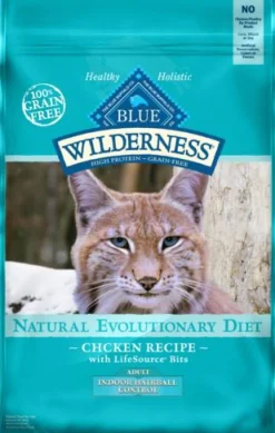 Blue Buffalo Wilderness Indoor Hairball Control Grain-Free Chicken Dry Cat Food - 11 Lbs
