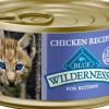 Blue Buffalo Wilderness Kitten Grain-Free High-Protein Chicken Pate Wet Cat Food - 3 Oz Wet Cat Food - Case of 24