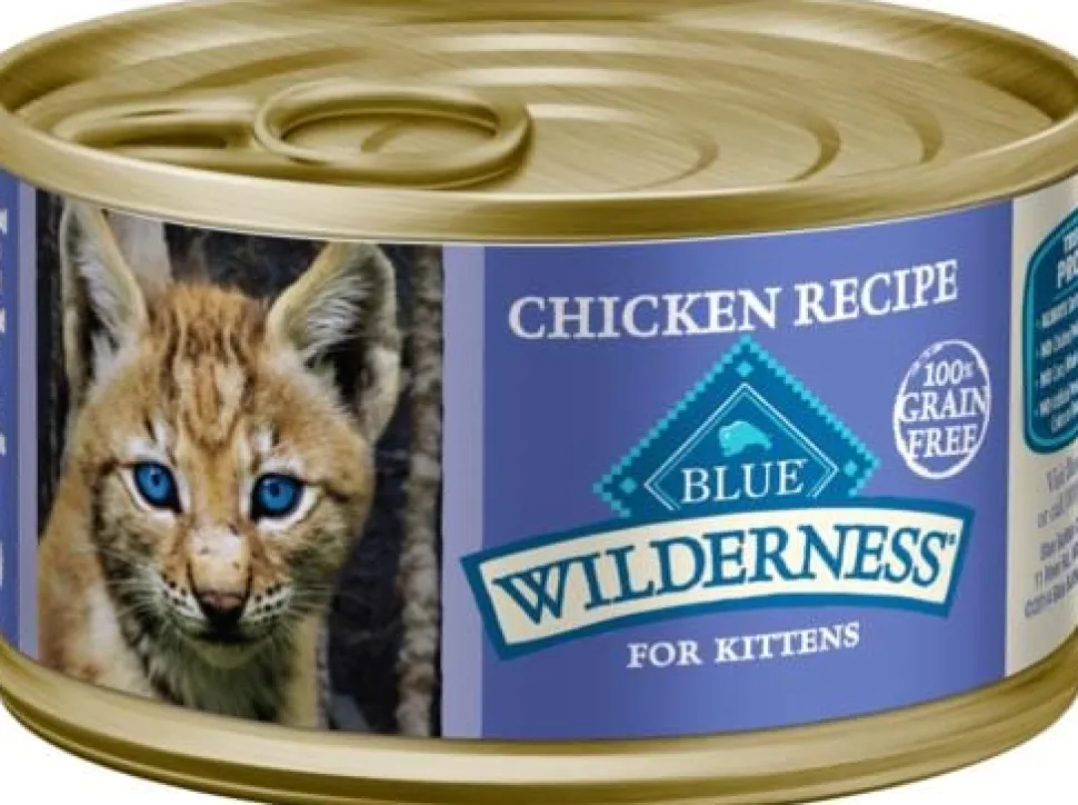 Blue Buffalo Wilderness Kitten Grain-Free High-Protein Chicken Pate Wet Cat Food - 3 Oz Wet Cat Food - Case of 24