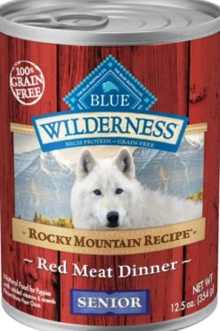 Blue Buffalo Wilderness Rocky Mountain Recipe Grain-Free Senior Canned Dog Food - 12.5 Oz - Case of 12
