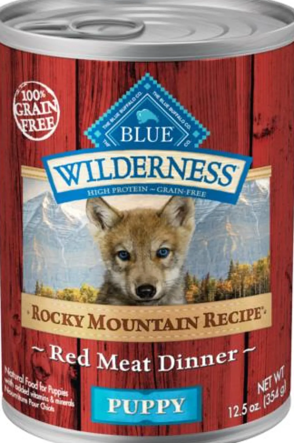 Blue Buffalo Wilderness Rocky Mountain Recipe Grain-Free Puppy Canned Dog Food - 12.5 Oz - Case of 12
