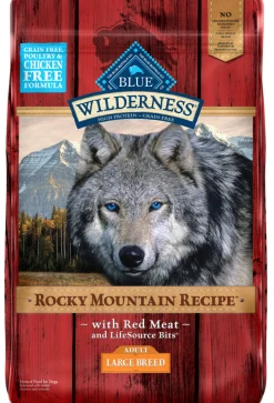 Blue Buffalo Wilderness Rocky Mountain Grain Free Red Meat High Protein Recipe Large Breed Adult Dry Dog Food