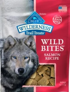 Blue Buffalo Wilderness Trail Treats Wild Bites High-Protein Grain-Free Salmon Soft and Chewy Dog Treats - 4 Oz