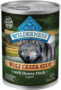 Blue Buffalo Wilderness Wolf Creek Stew Hearty Duck Stew Canned Dog Food