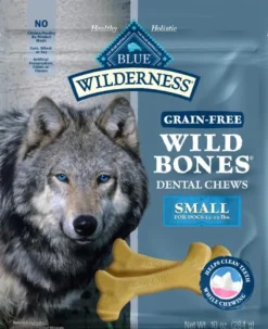 Blue Buffalo Wilderness Wild Bone Crunchy Dog Biscuit Treats - Small - 10 Oz