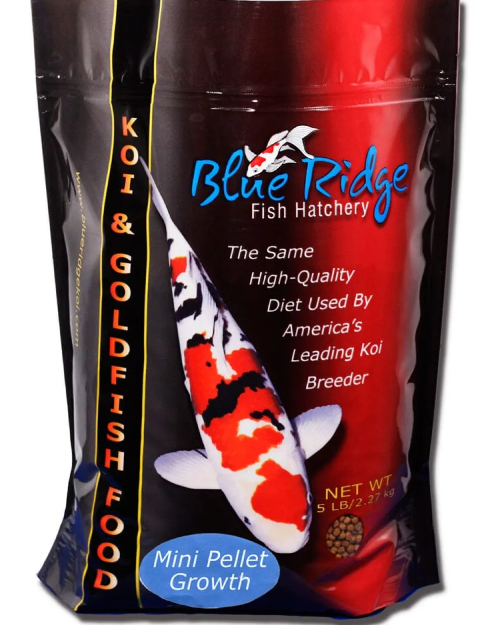 Blue Ridge Fish Hatchery Growth Formula Pellet Fish Food for Koi and Goldfish - 2 lb - Mini
