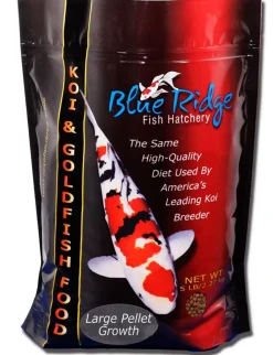 Blue Ridge Fish Hatchery Growth Formula Pellet Fish Food for Koi and Goldfish - 2 lbs - Large