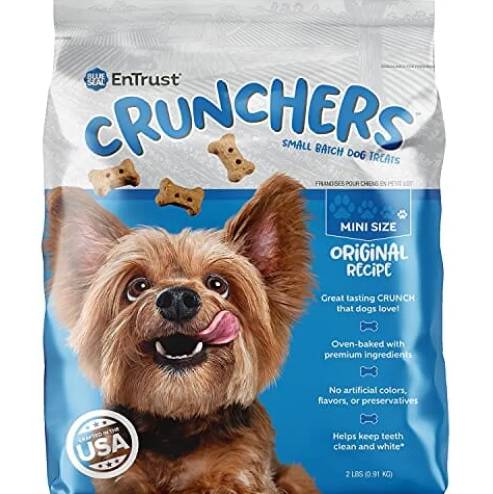 Blue Seal Entrust Crunchers Small Batch Dog Biscuits Treats - Original - 2 Lbs