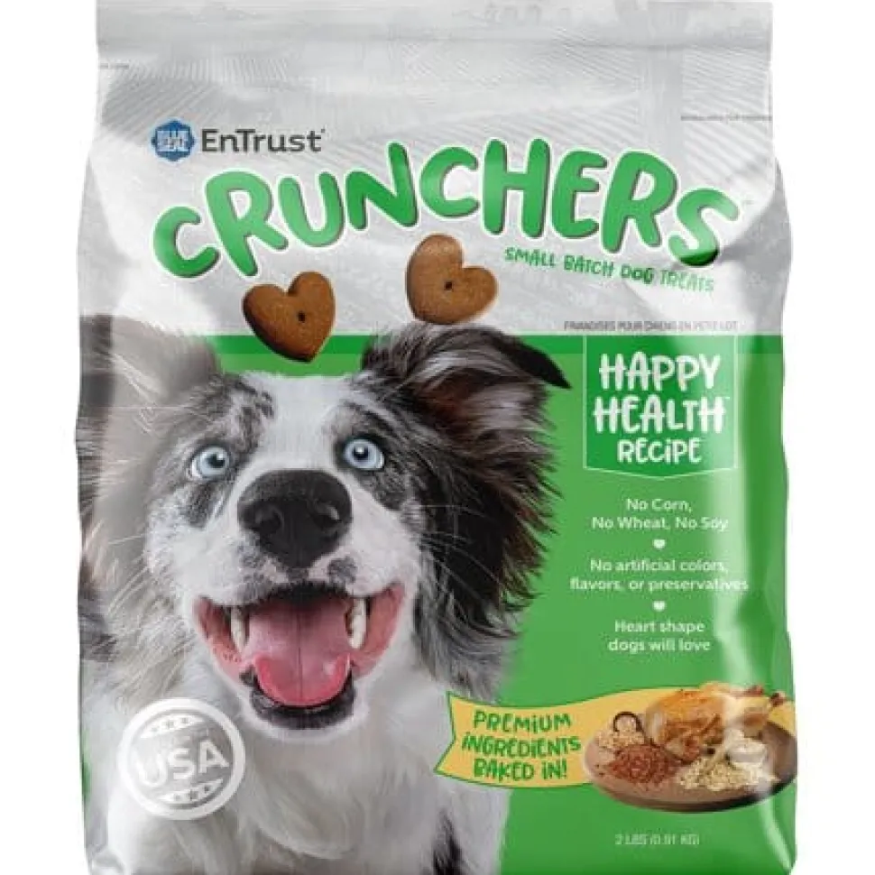 Blue Seal Entrust Crunchers Small Batch Dog Biscuits Treats - Happy Health - 2 Lbs