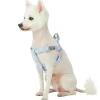 Blueberry Pet Step-in Velvety Polka Dot Flocking Dog Harness in Pastel Purple