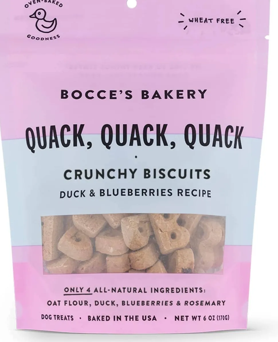 Bocce's Bakery Quack Quack Dog Biscuits - 5 Oz