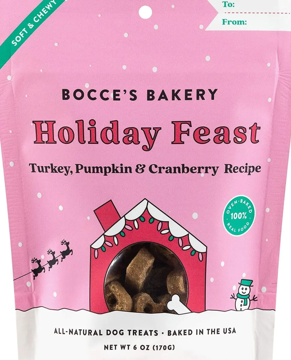 Bocce's Bakery Soft and Chewy Holiday Dog Treats - 6 Oz