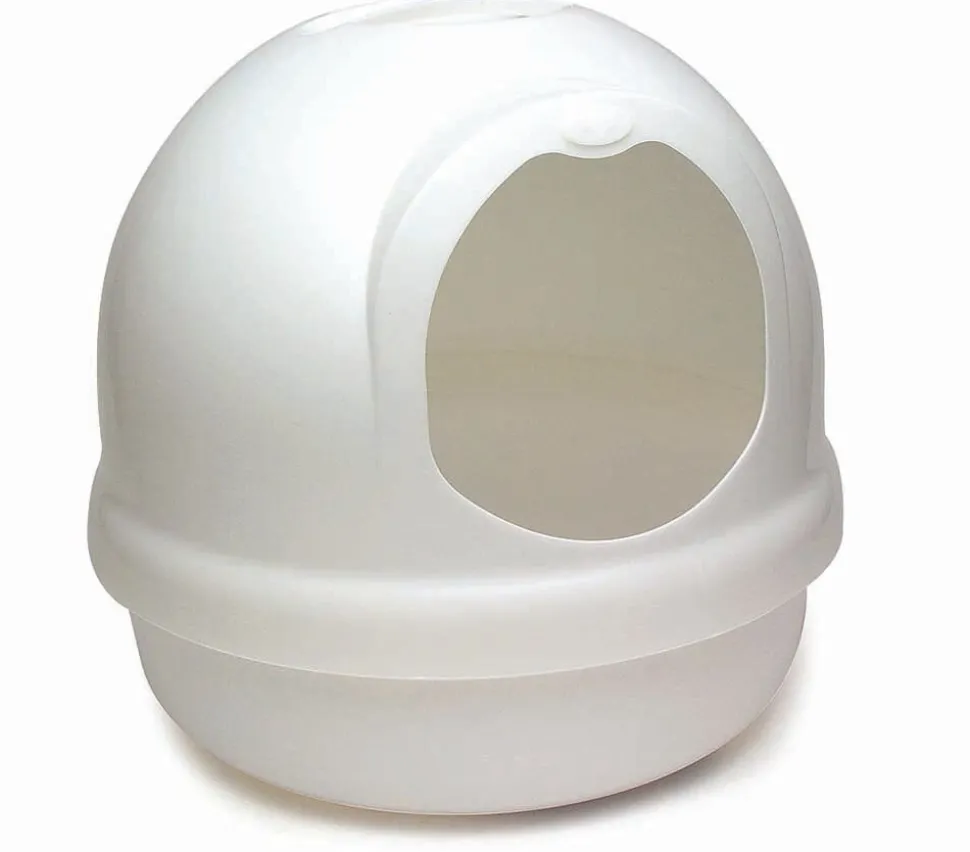 Booda Dome Cat Litter Box Pearl White - Large