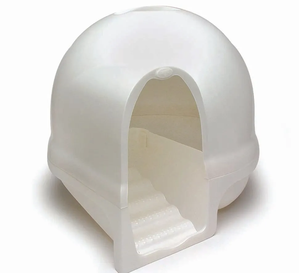 Booda Dome Cleanstep Cat Litter Box Pearl White - Large