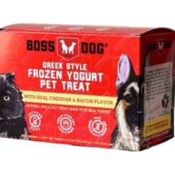 Boss Dog Cheddar & Bacon Greek Style Frozen Yogurt - 3.5 fl oz (104ml) - 4 Pack