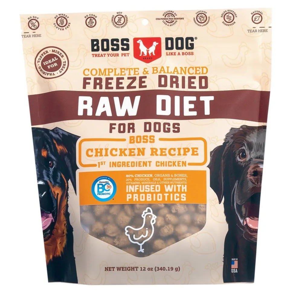 Boss Dog Complete Diet Chicken Recipe Freeze-Dried Dog Food - 12 oz Bag