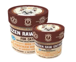 Boss Dog Frozen Complete Raw Chicken Entrees Raw Cat Food - 16 oz Deli Cup
