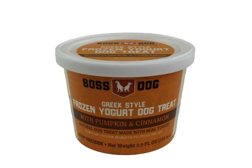Boss Dog Pumpkin & Cinnamon Greek Style Frozen Yogurt - 3.5 fl oz (104ml) - Case of 12