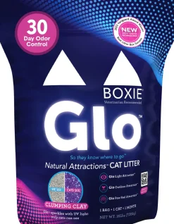 Boxiecat Glo Natural Attractions Dust-Free Odor Control Clumping Clay Kitty Cat Litter