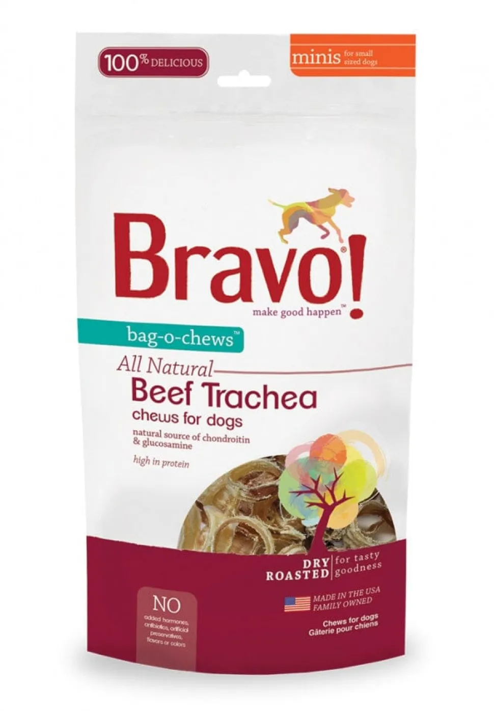 Bravo! Natural Beef Trachea Smoked Dog Chew Treats