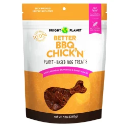 Bright Planet Pet Better BBQ Chick'n Dog Treat - 12 Oz