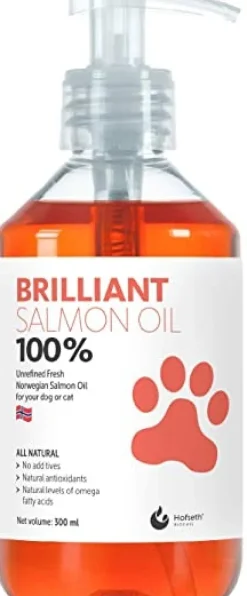 Brilliant Salmon Oil Cat and Dog Supplements - 10 oz
