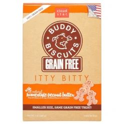 Buddy Biscuits Grain-Free Teeny Peanut Butter Baked Dog Treats - 7 oz Bag