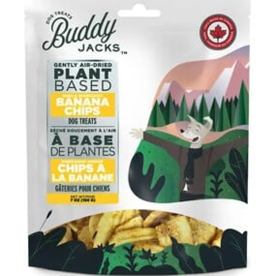 Buddy Jacks Banana Chips Soft and Chewy Dog Treats - 7 Oz