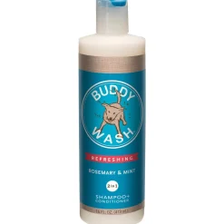 Buddy Wash Rosemary & Mint Shampoo Cat and Dog Shampoo and Conditioner - 16 oz Bottle