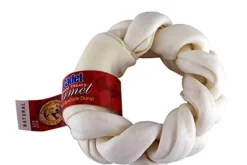 Cadet Gourmet Braided Rawhide Donut Natural Dog Chews - Natural - 5 In