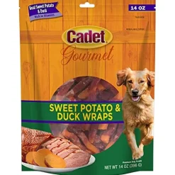Cadet Gourmet Wraps Natural Dog Treats - Duck and Sweet Potato - 14 Oz