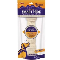 Cadet Premium Smart Hide Knotted Bone Natural Dog Chews - Beef - 12 - 13 In